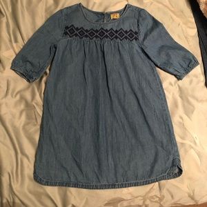 Denim dress with embroidery 6 EUC